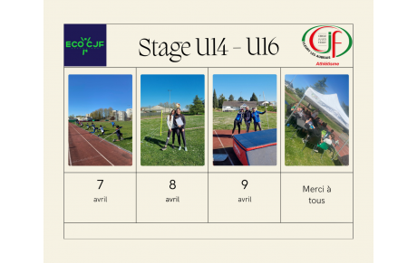 Stage Benjamin / minime 7 au 9 avril 2025