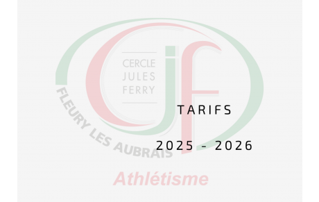 Tarif des licences 2025 - 2026